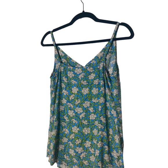 CAbi Vine Floral Cami Cottonwood Top Blue Green Size Small - Picture 4 of 5